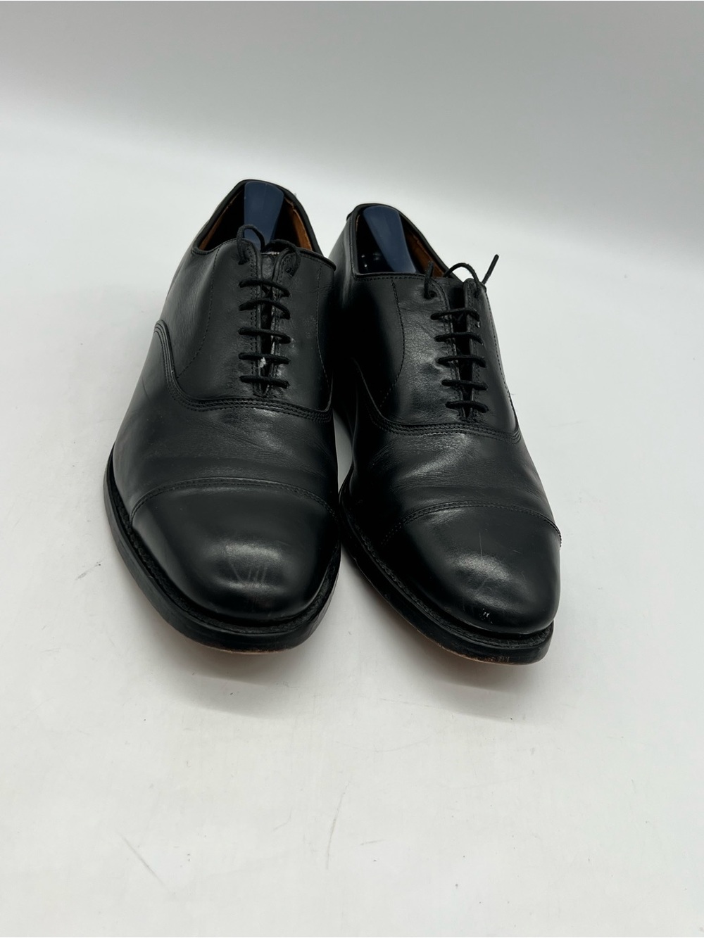 Allen Edmonds Park Avenue Men Size 8D Black Leather Cap toe Dress Shoes.